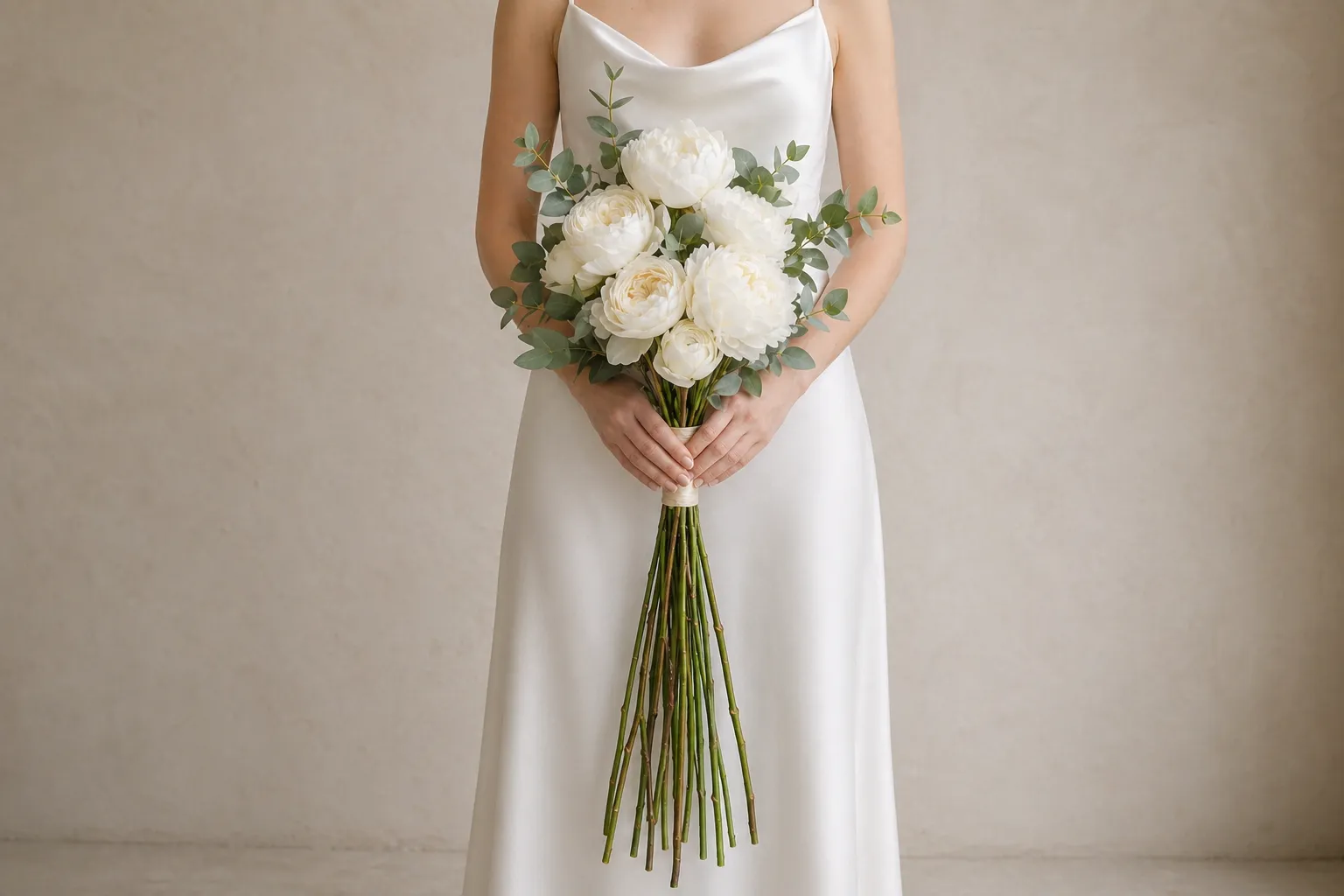 Букет невесты Long Stem с длинными открытыми стеблями